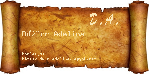 Dürr Adelina névjegykártya